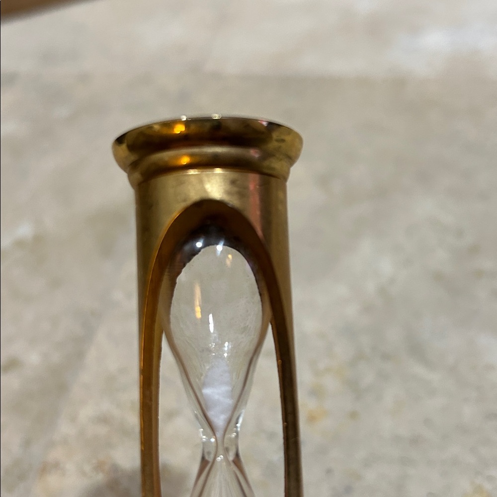 Vintage Brass 3 Minute Sandglass - Picture 10 of 10